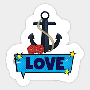 Anchor The Boat, Sailing with Love, Coasting the Waves Sticker